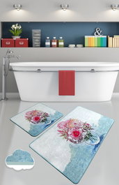 Mijölnir Juego de alfombras de baño Fennel Multicolor de 2 piezas